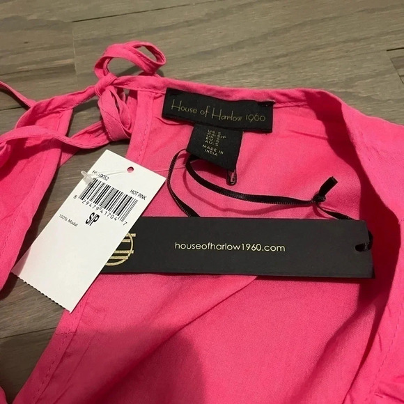 NWT House of Harlow 1960 Size Small Hot Pink Mini Dress - Picture 6 of 6